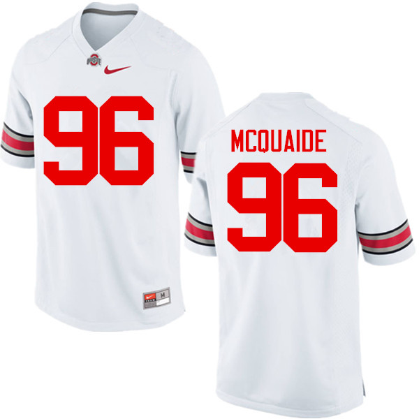 Ohio State Buckeyes #96 Jake McQuaide College Football Jerseys Game-White